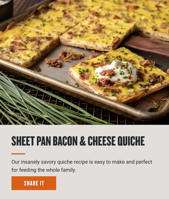 Sheet Pan Bacon & Cheese Quiche 