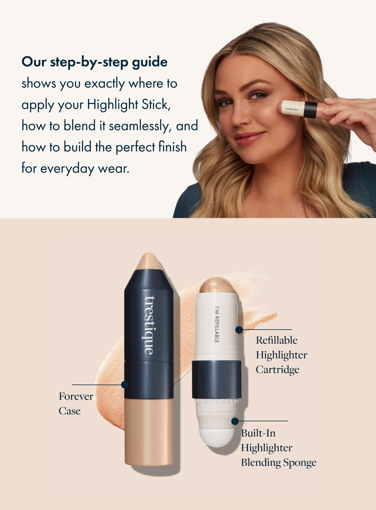 Our step-by-step guide shows you exactly where to apply your Highlight Stick, how to blend it seamlessly, and how to build the perfect finish for everyday wear.
