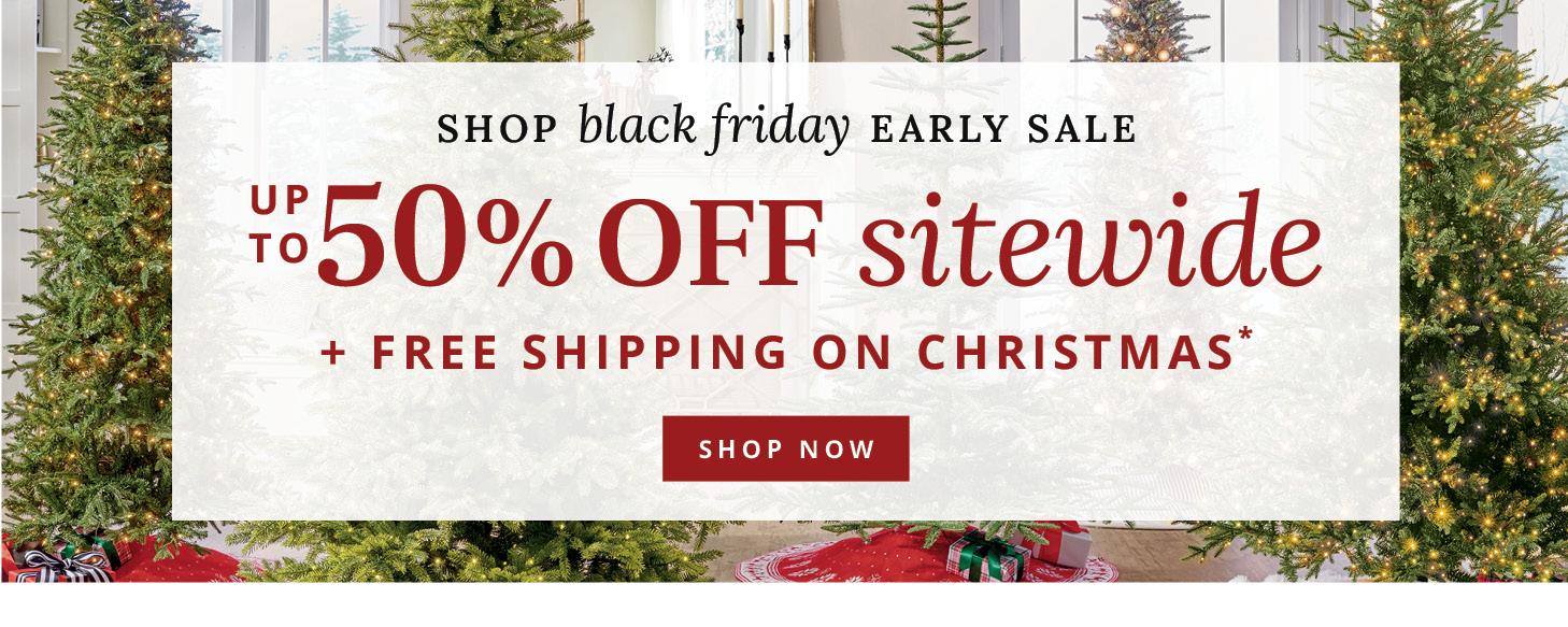 Up to 50% Off sitewide + Free Shipping on Christmas*