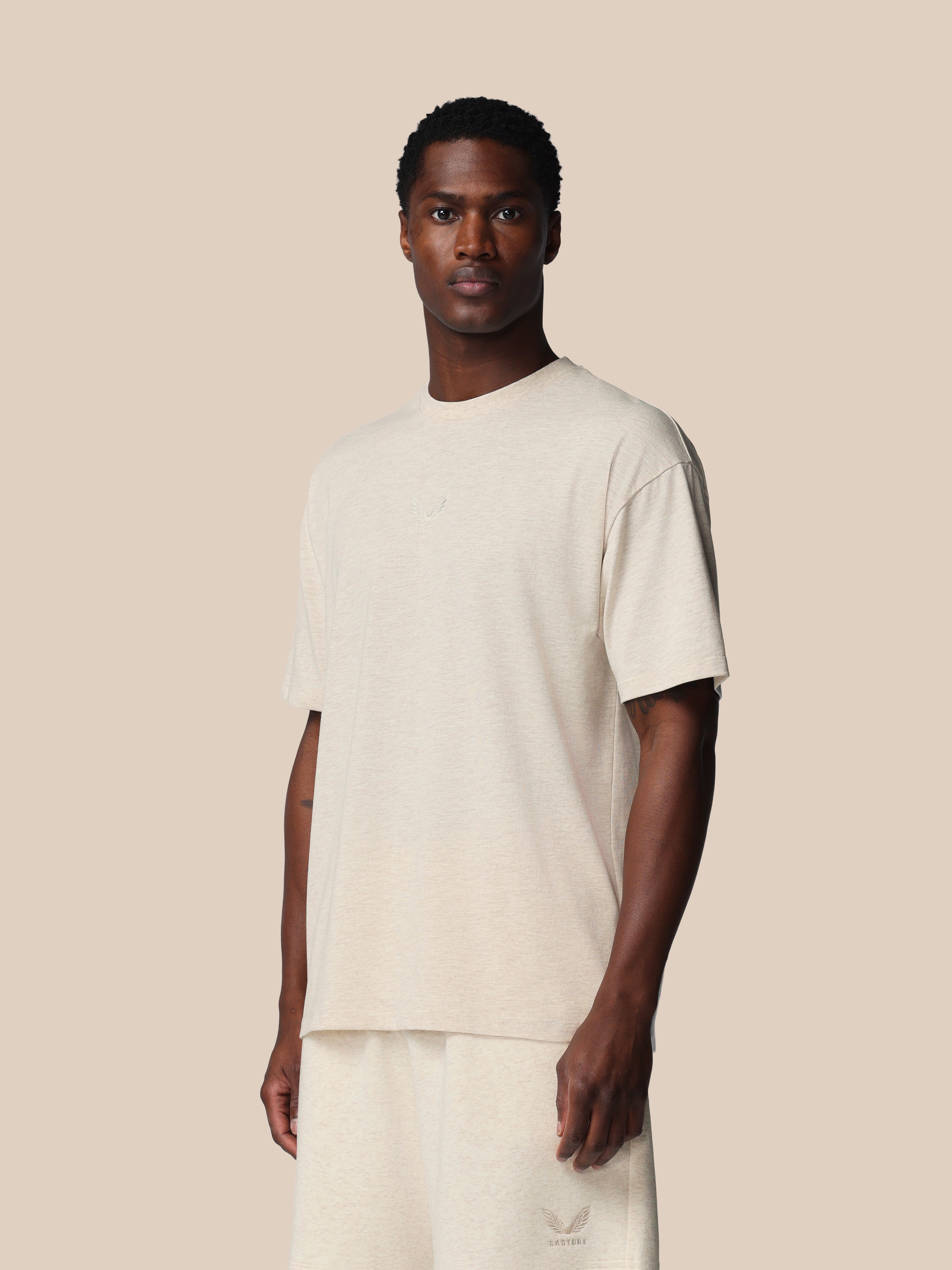 Image of Men’s Adapt Cotton Short Sleeve Loose Fit T-Shirt - Cream