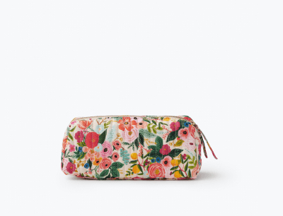 Quilted Small Cosmetic Pouch - Garden Party
