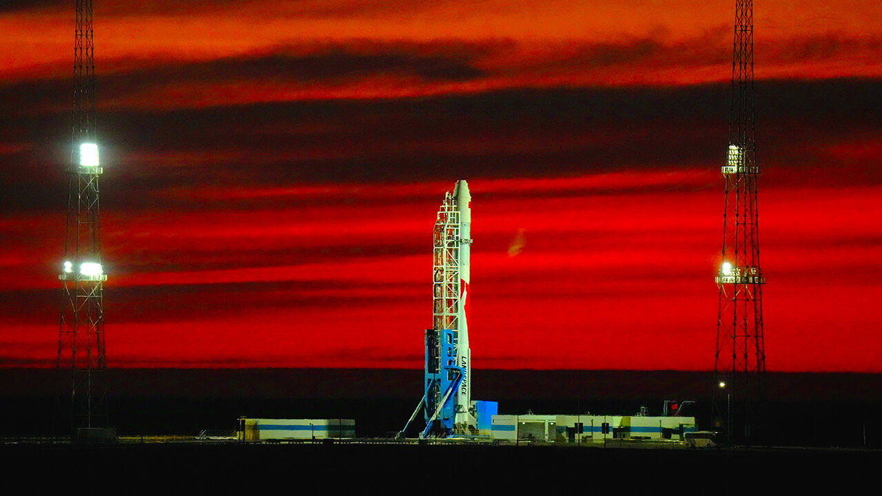 The modified ZQ-2 Y-1 carrier rocket carrying two test satellites blasts off from a commercial space innovation pilot zone in China.