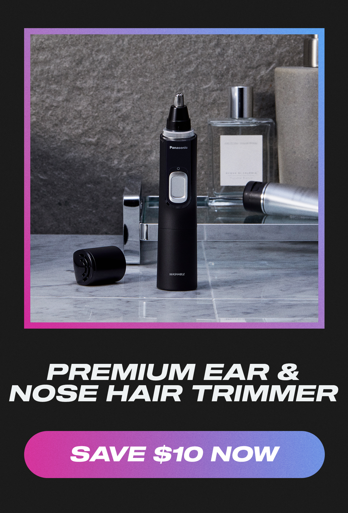 Premium Ear & Nose Hair Trimmer with Vacuum System - Save $10 Now