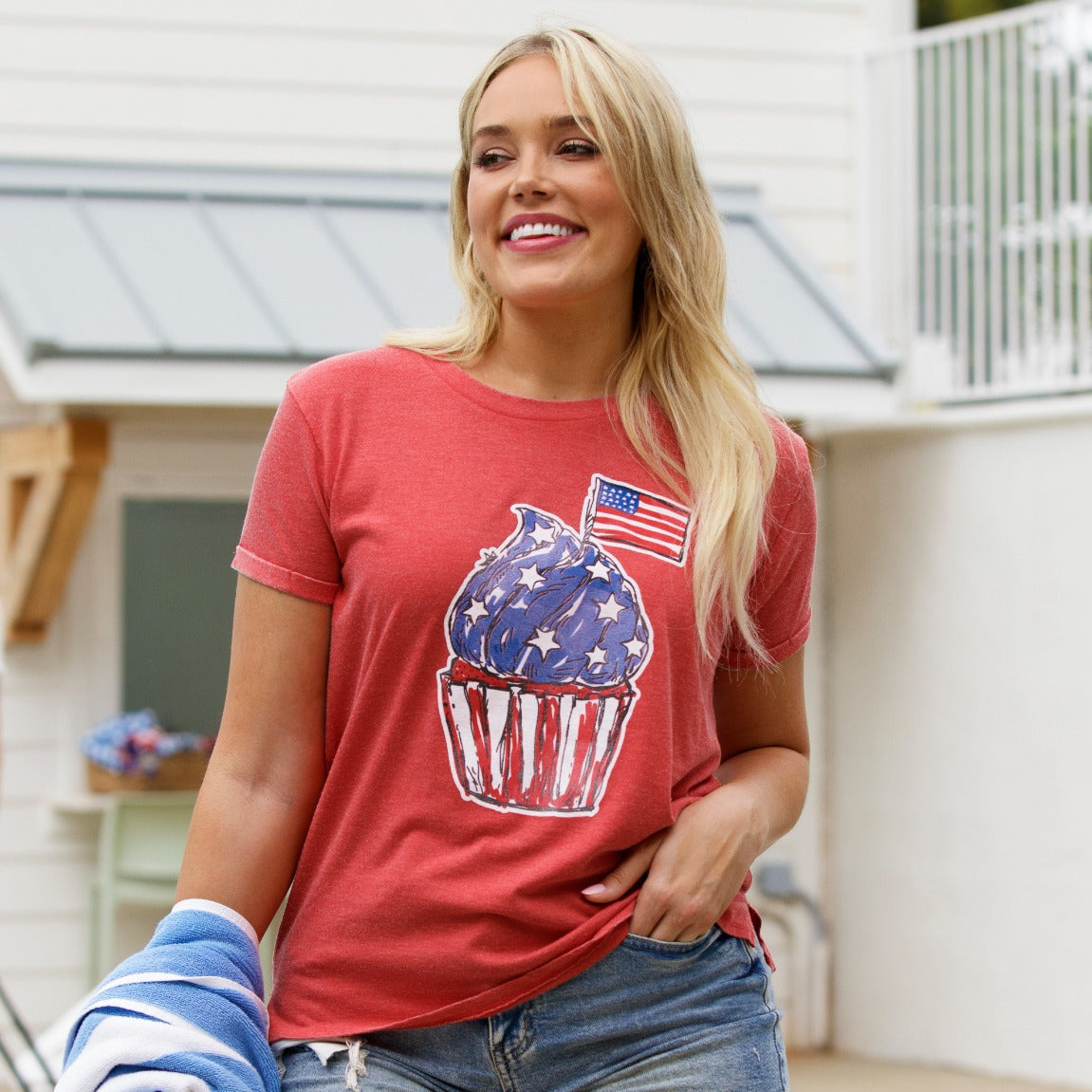 Image of Cupcake Americana Boyfriend Tee