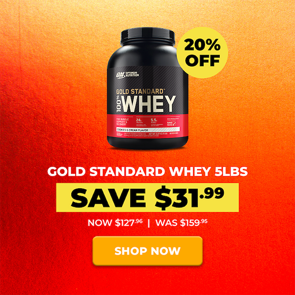 20% OFF OPTIMUM NUTRITION GOLD STANDARD WHEY 5LB