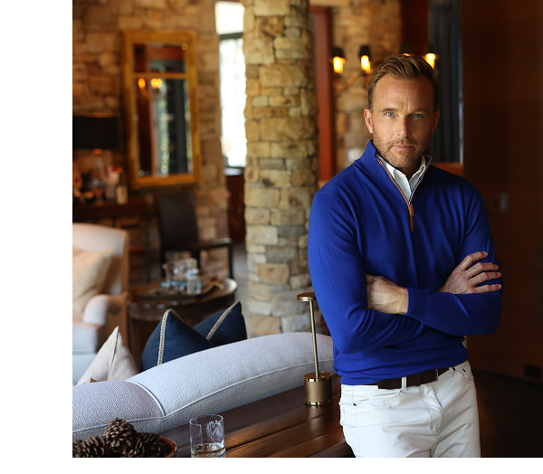 Cashmere Touch Merino Quarter Zip Royal Blue