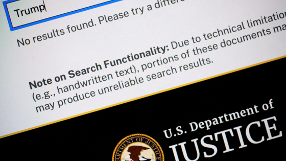 A screenshot of the Department of Justice.