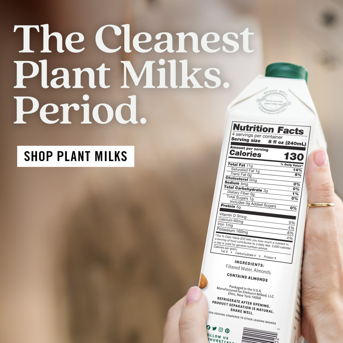 The Cleanest Plant Milks. Period. Shop Plant Milks
