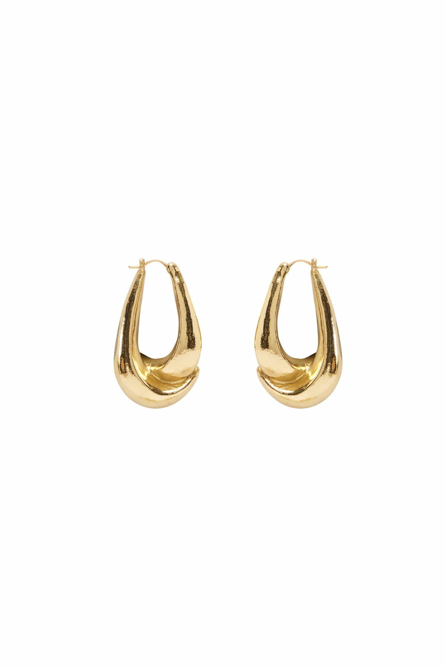 Image of ATOMIC SCULPTURED HOOP EARRINGS
