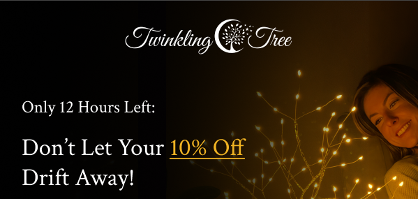 Only 12 hours Left, Don't let your 10% off + Free Shipping Drift Away