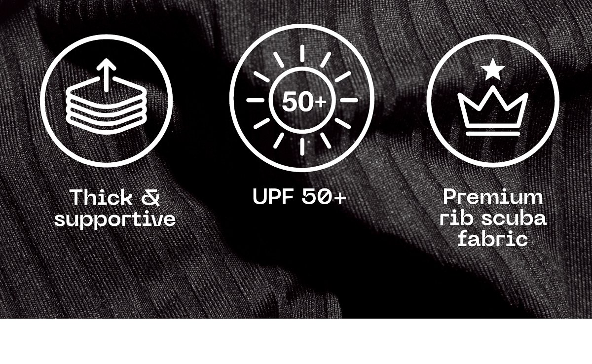 Thick & supportive UPF 50+ Premium rib scuba fabric