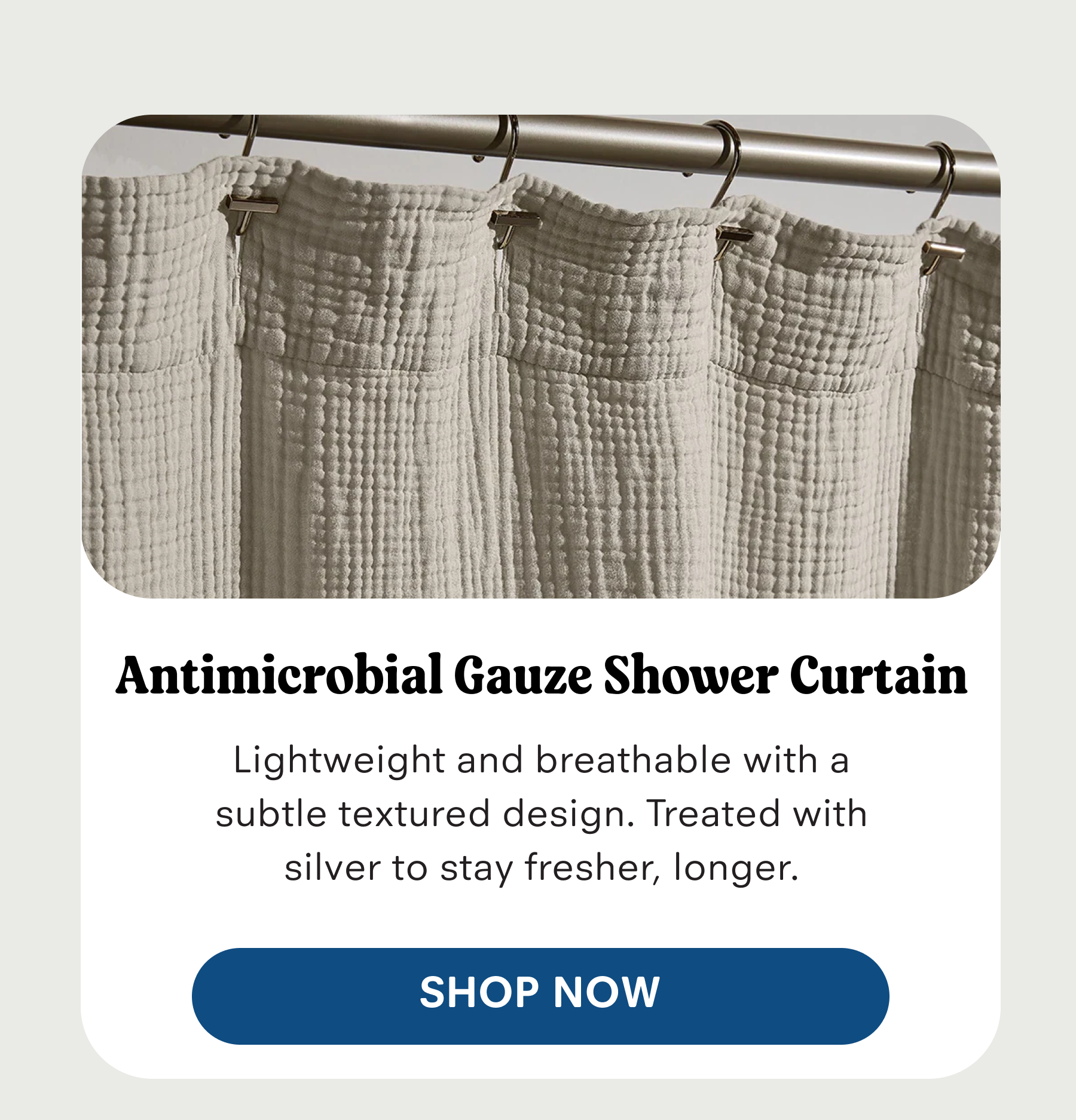 Shop - Antimicrobial Gauze Shower Curtain