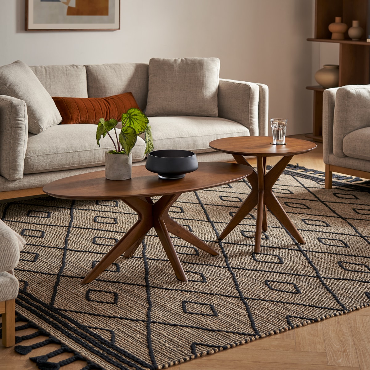 Image of Bristol Coffee Table Set, Walnut