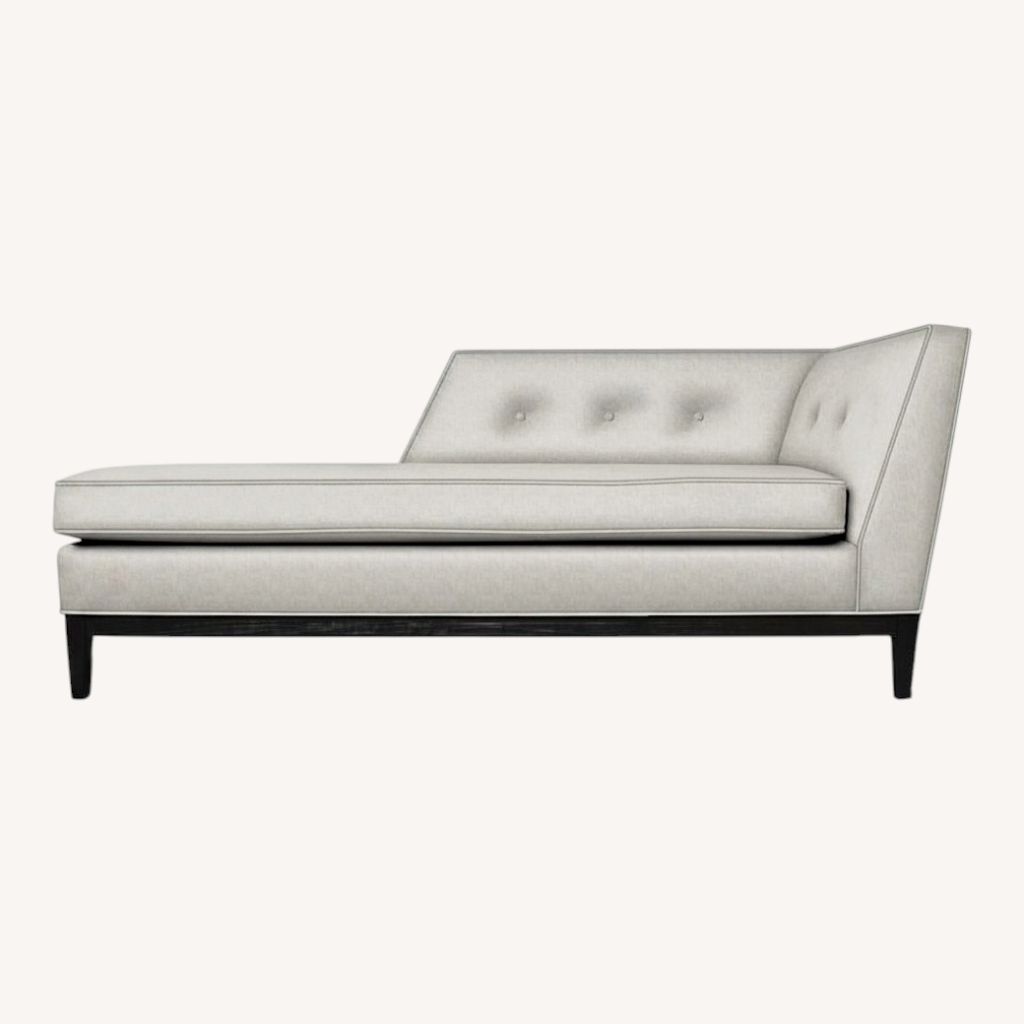 Image of Jonathan Adler Danner Natural Fabric Chaise Lounge