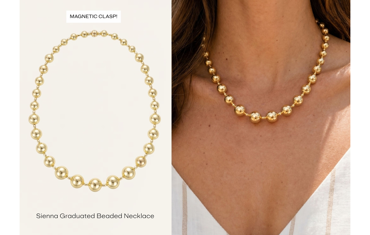 Sienna Graduated Beaded Necklace