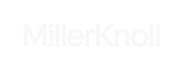 Miller Knoll Logo in White