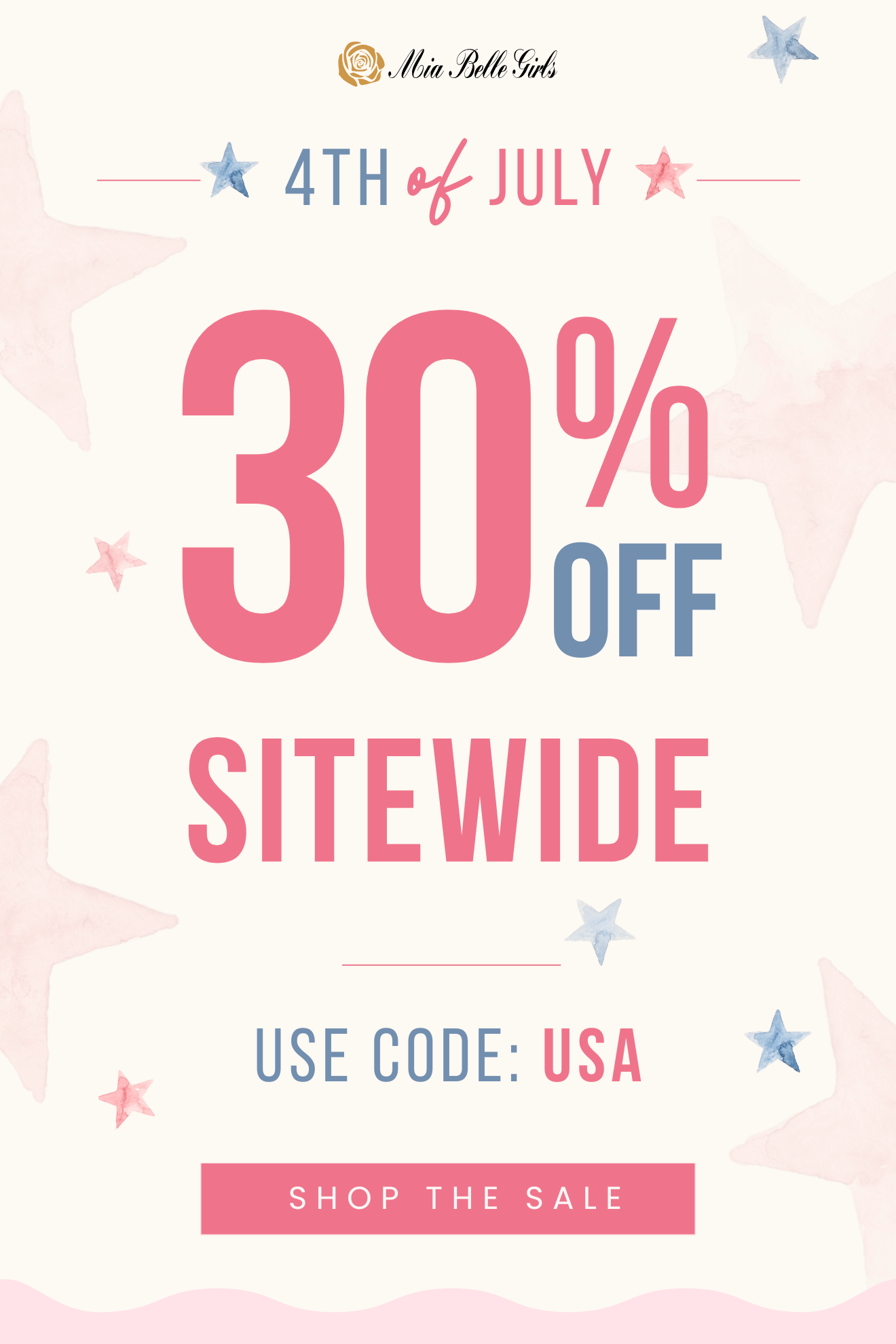 4th of July: 30% OFF Sitewide