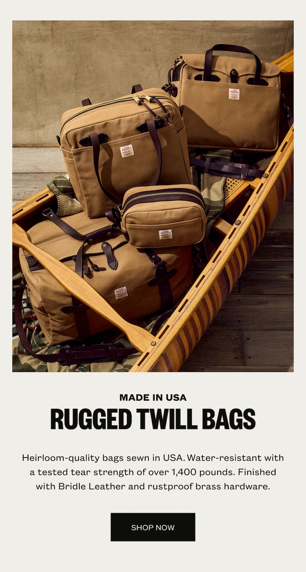Rugged Twill Bags
