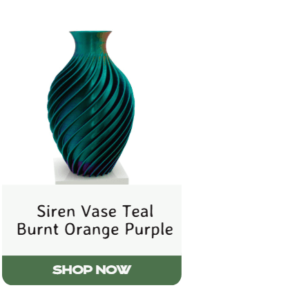 Siren Vase Teal Burnt Orange Purple