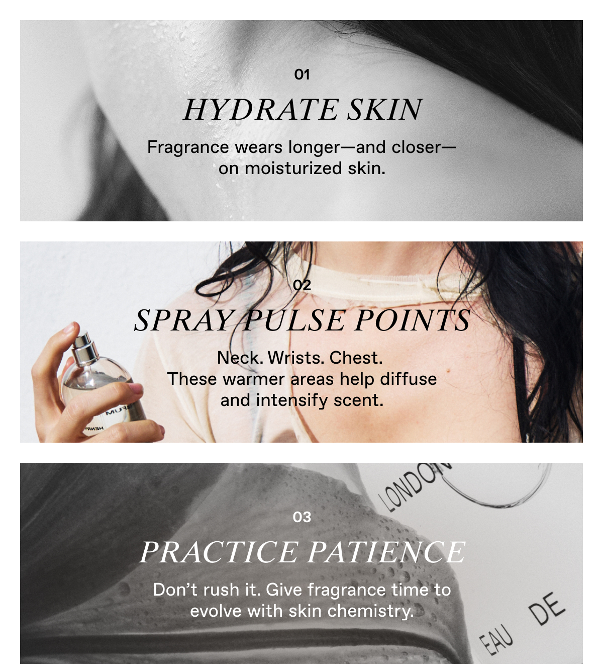 How to wear fragrance the proper way