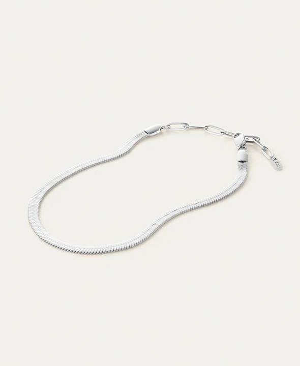 silver zeina slim anklet