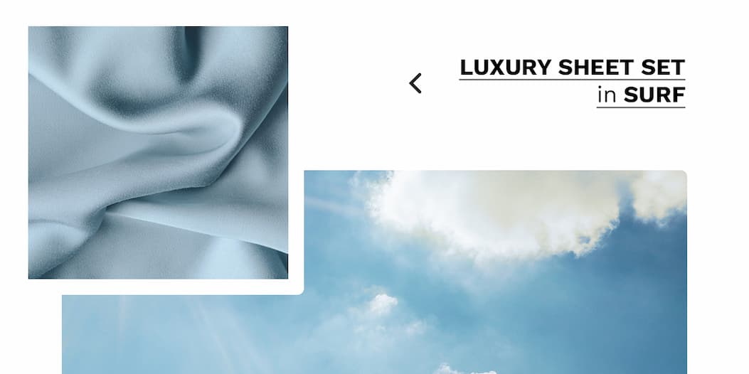 Luxury Sheet Set in Surf | SHOP NOW