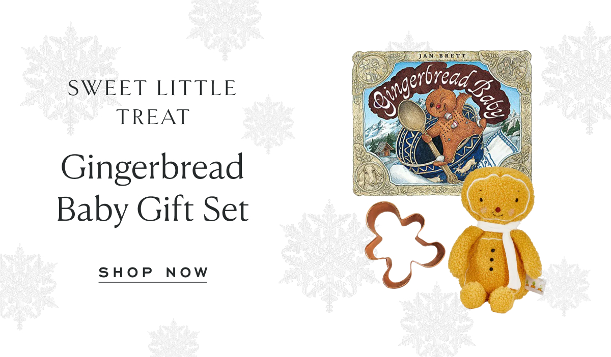 Sweet Little Treat. Gingerbread Baby Gift Set. Shop Now.
