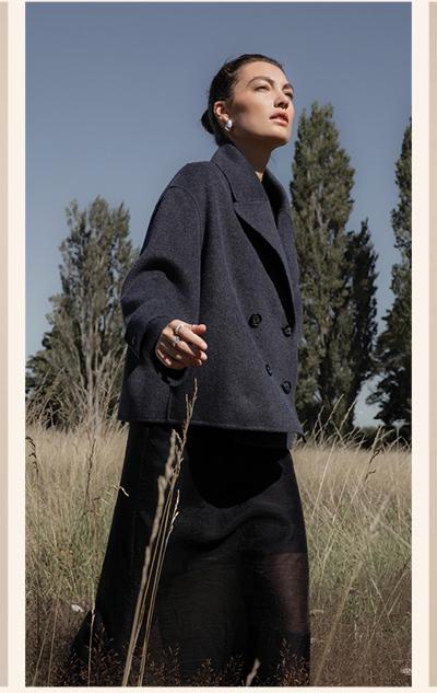 The Double Breasted Wool Blend Coat