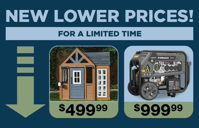 New Lower prices, for a limited time!