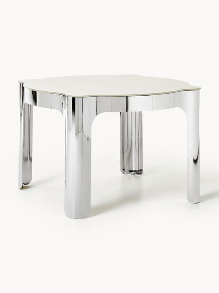 Tavolo rotondo con piano in vetro Georgia, Ø 110 cm