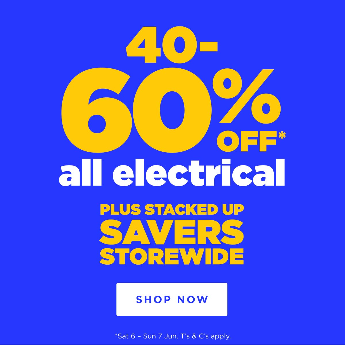 40-60% off all electrical