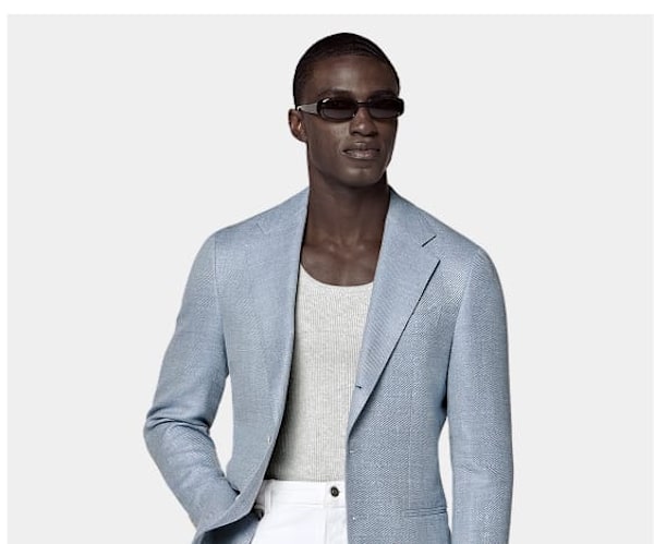 White denim trousers