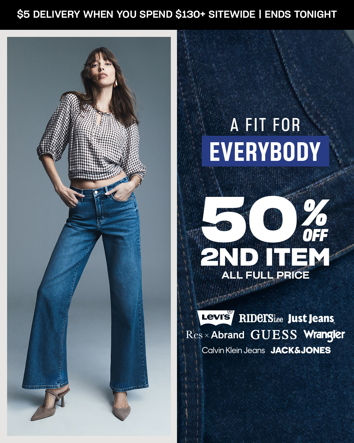 50% off second item. All full price