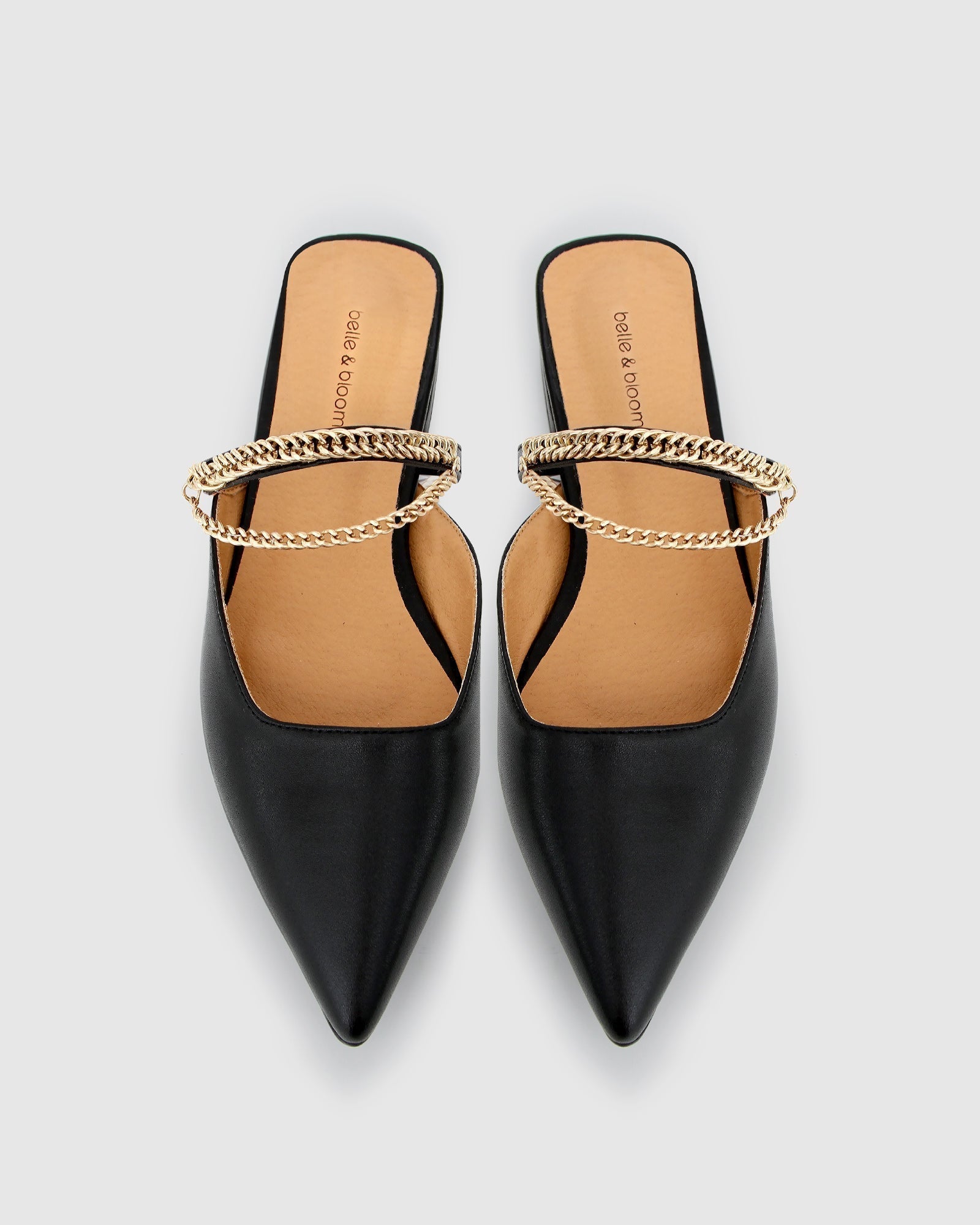 Image of On The Go Leather Flat - Black