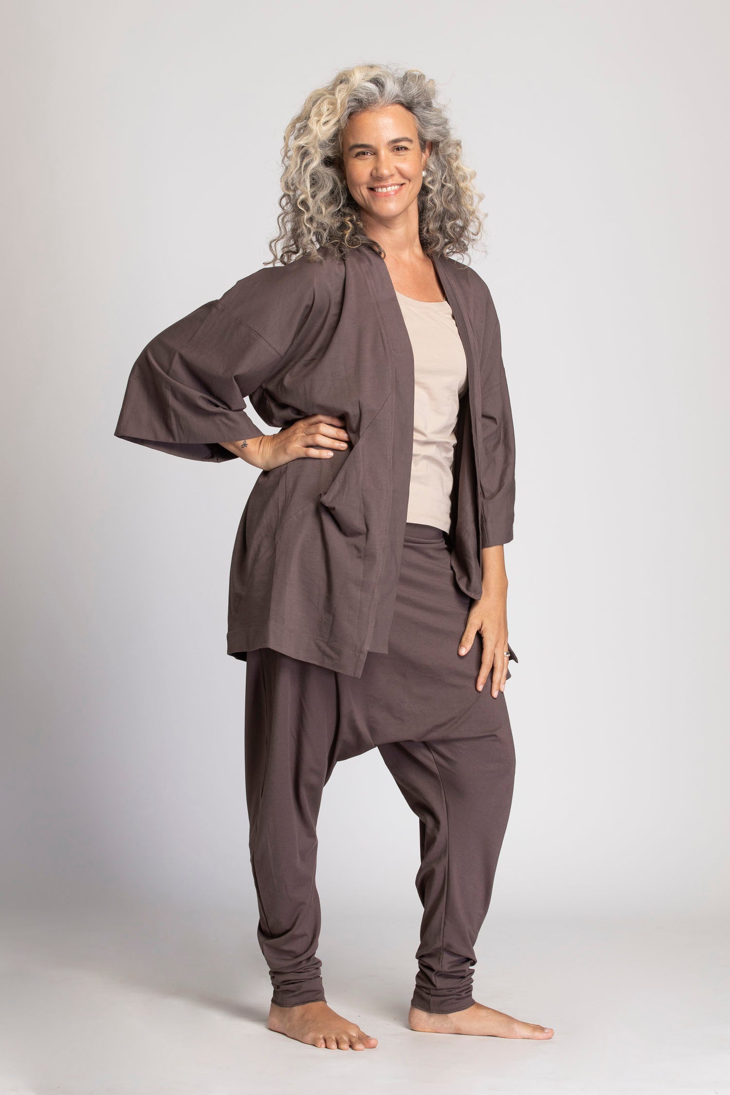 Image of Soft Modal Lounge Kimono Cardigan