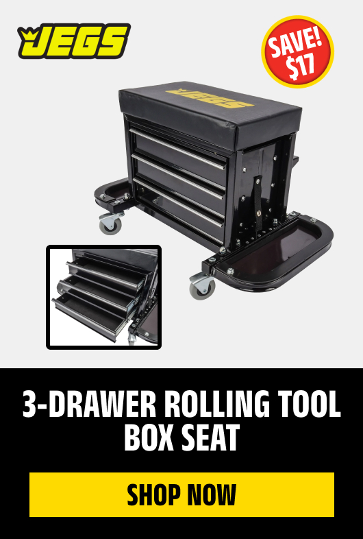 3-Drawer Rolling Tool Box Seat