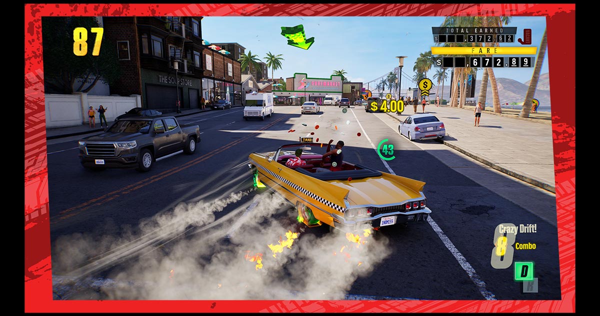 CRAZY TAXI: World Tour in-game screenshot