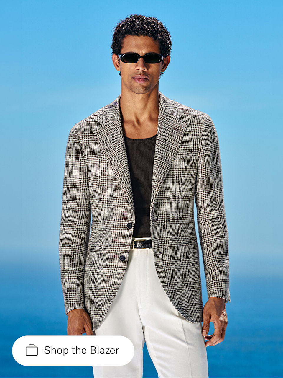 Checked blazer