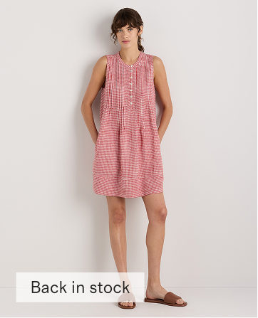 100% European Linen Sleeveless Swing Dress