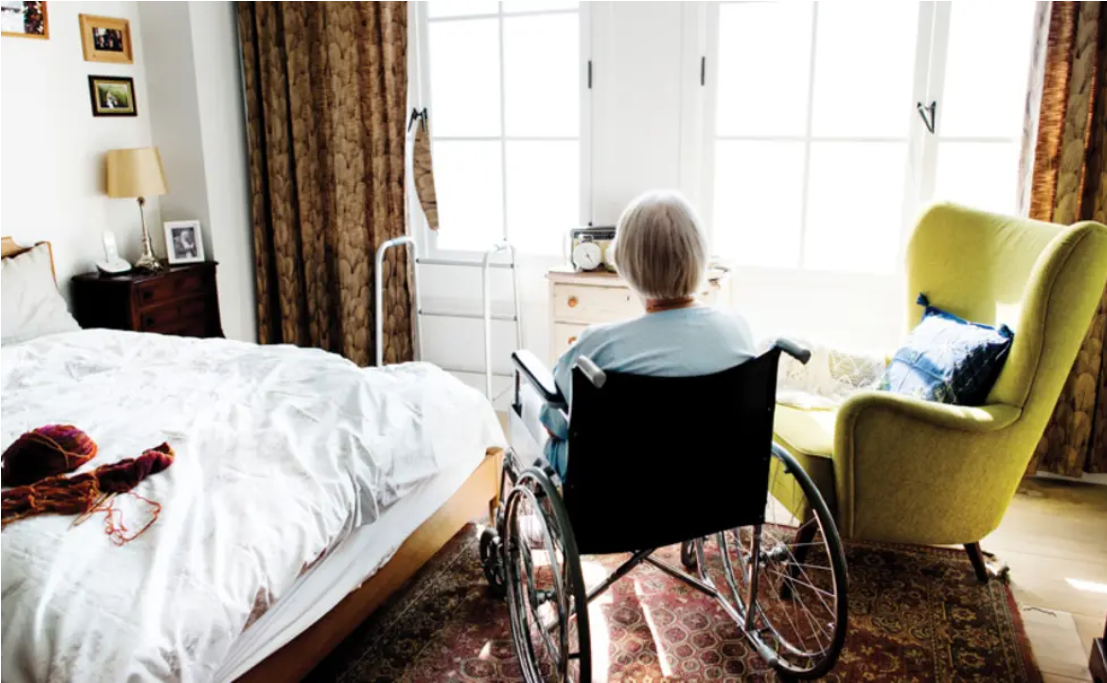senior in wheelchair