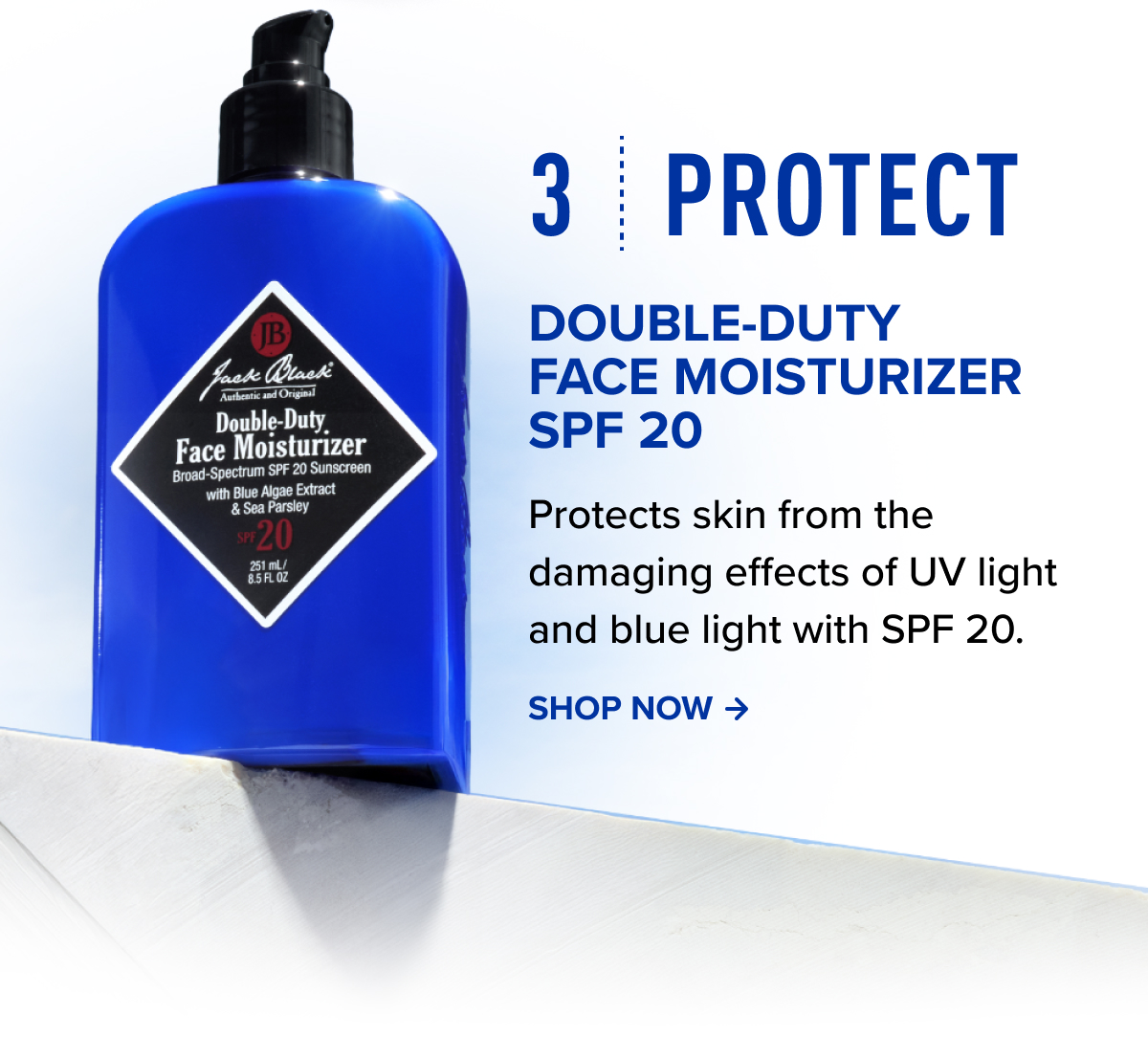 3. Protect with Double-Duty Face Moisturizer