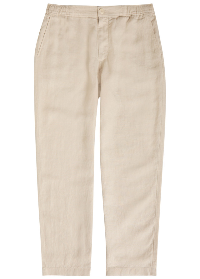 WAX LONDON Kurt tapered-leg linen trousers