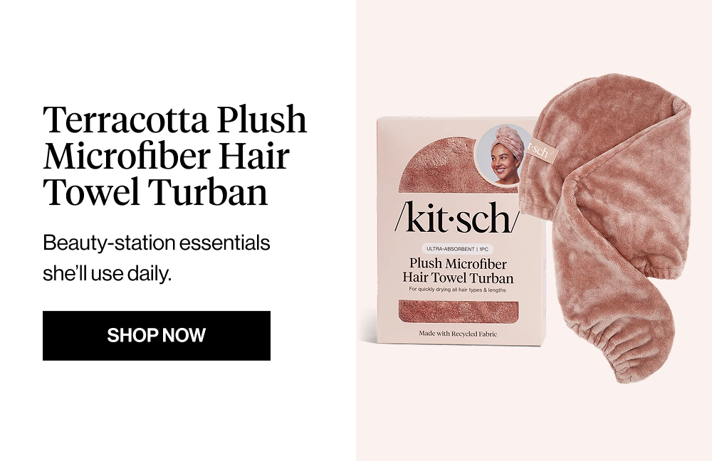 Terracotta Plush Microfiber Hair Towel Turban. Fast-drying, plush, and always appreciated.