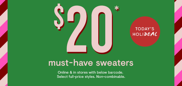 $20 sweaters