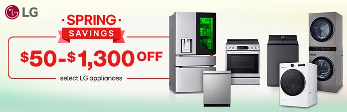 Spring Savings with LG $50-$1,300 off