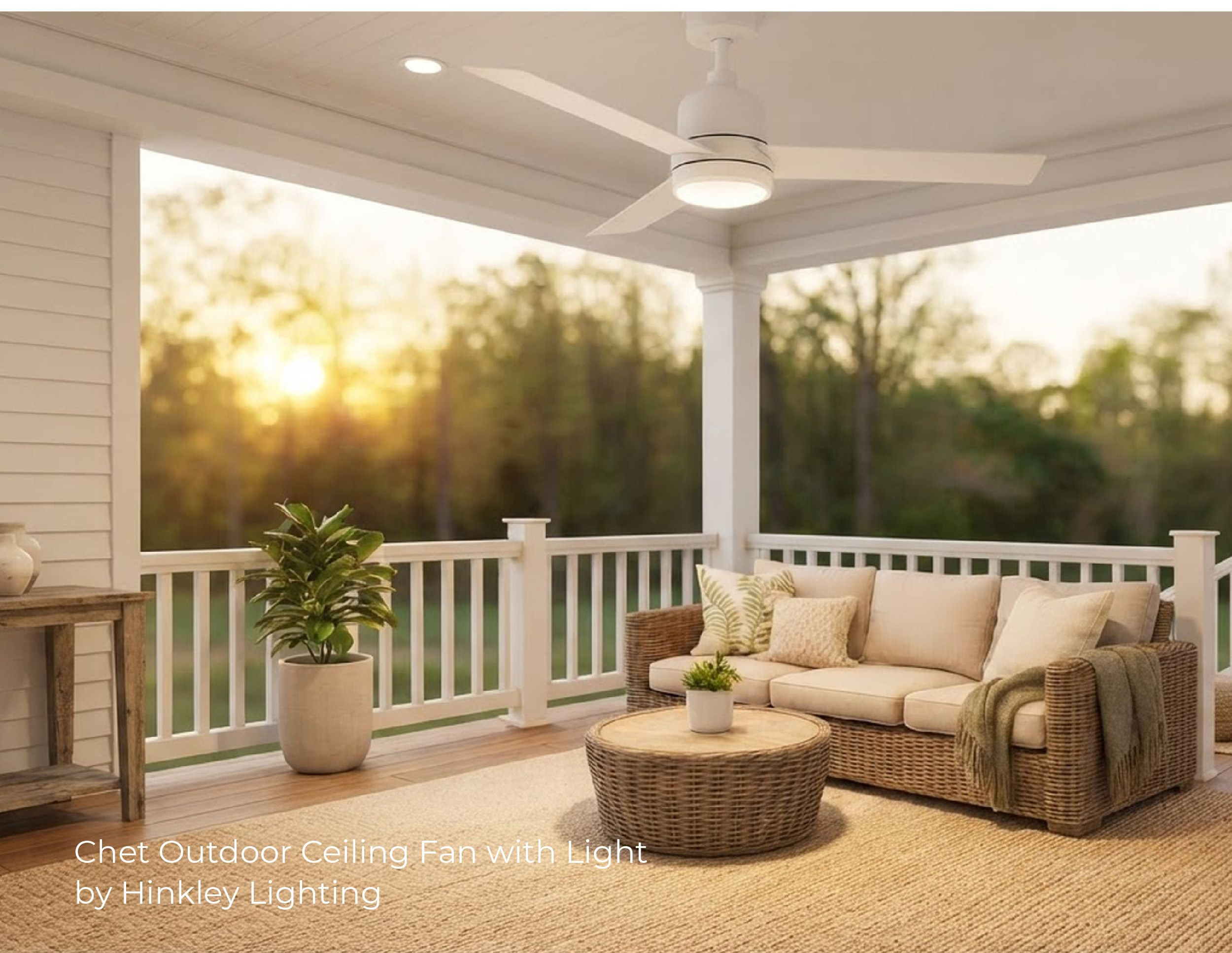 Chet Outdoor Ceiling Fan with Light by Hinkley Lighting
