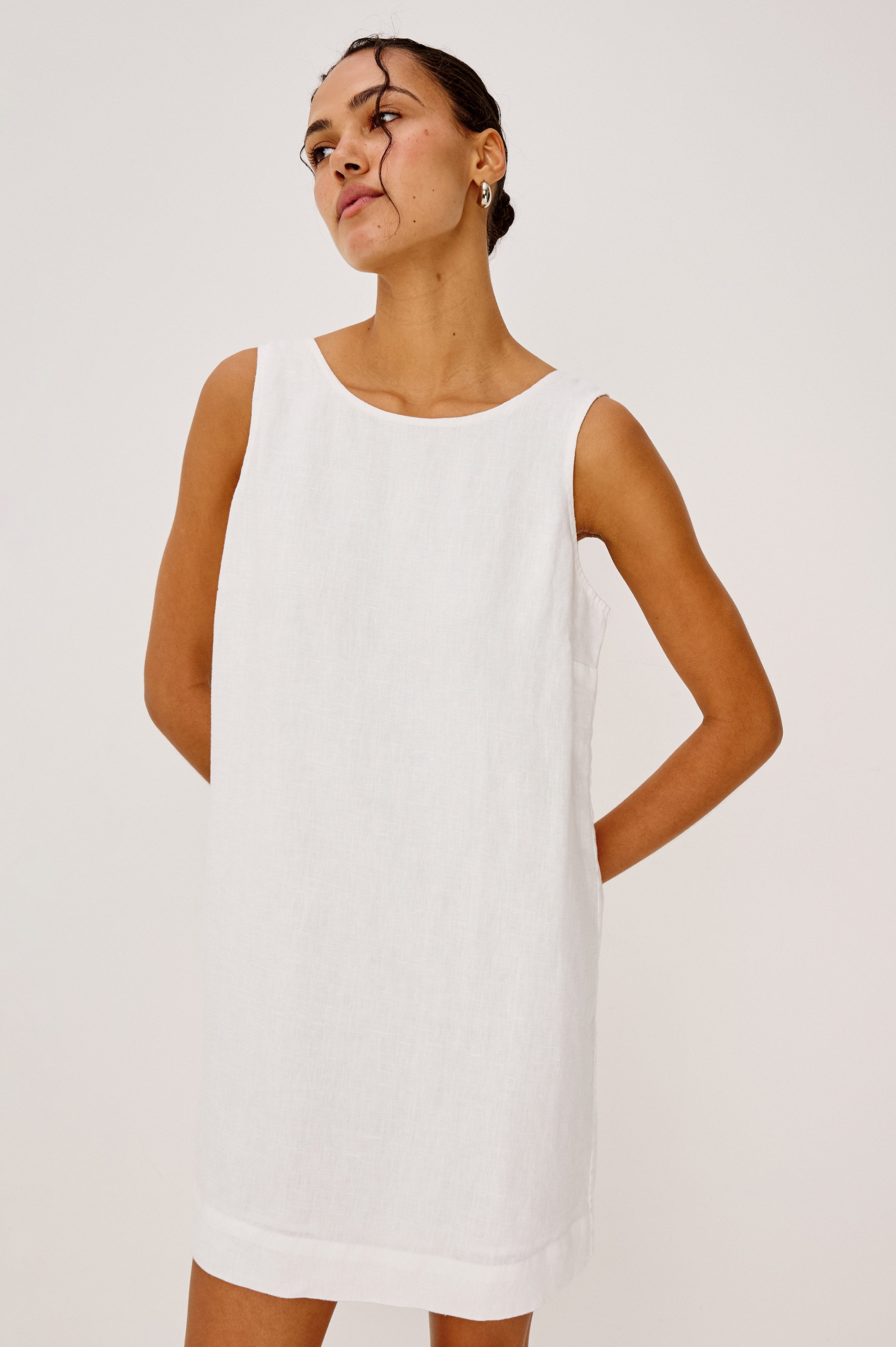 Image of LINDSEY DRESS - WHITE