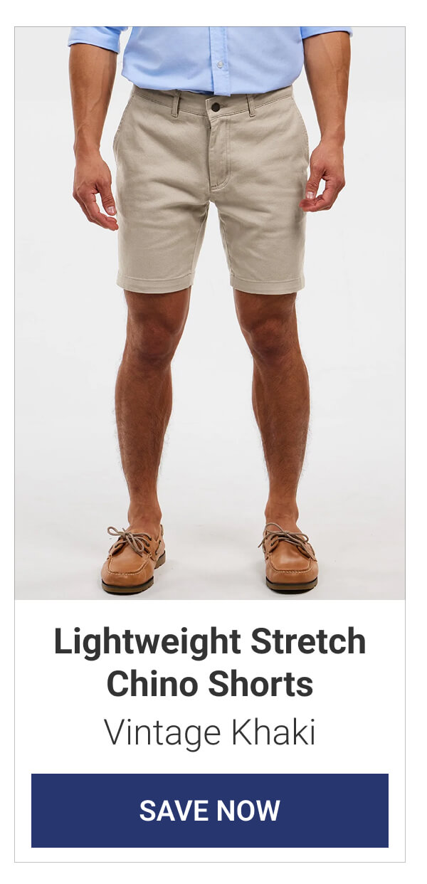 Vintage Khaki Lightweight Stretch Chino Shorts