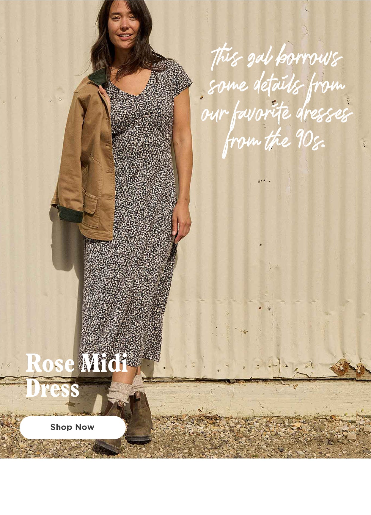 This gal borrows some details from our favorite dresses from the 90s.