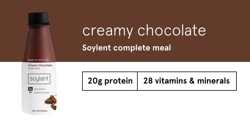creamy chocolate complete meal | 20g protein | 28 vitamins & minerals 